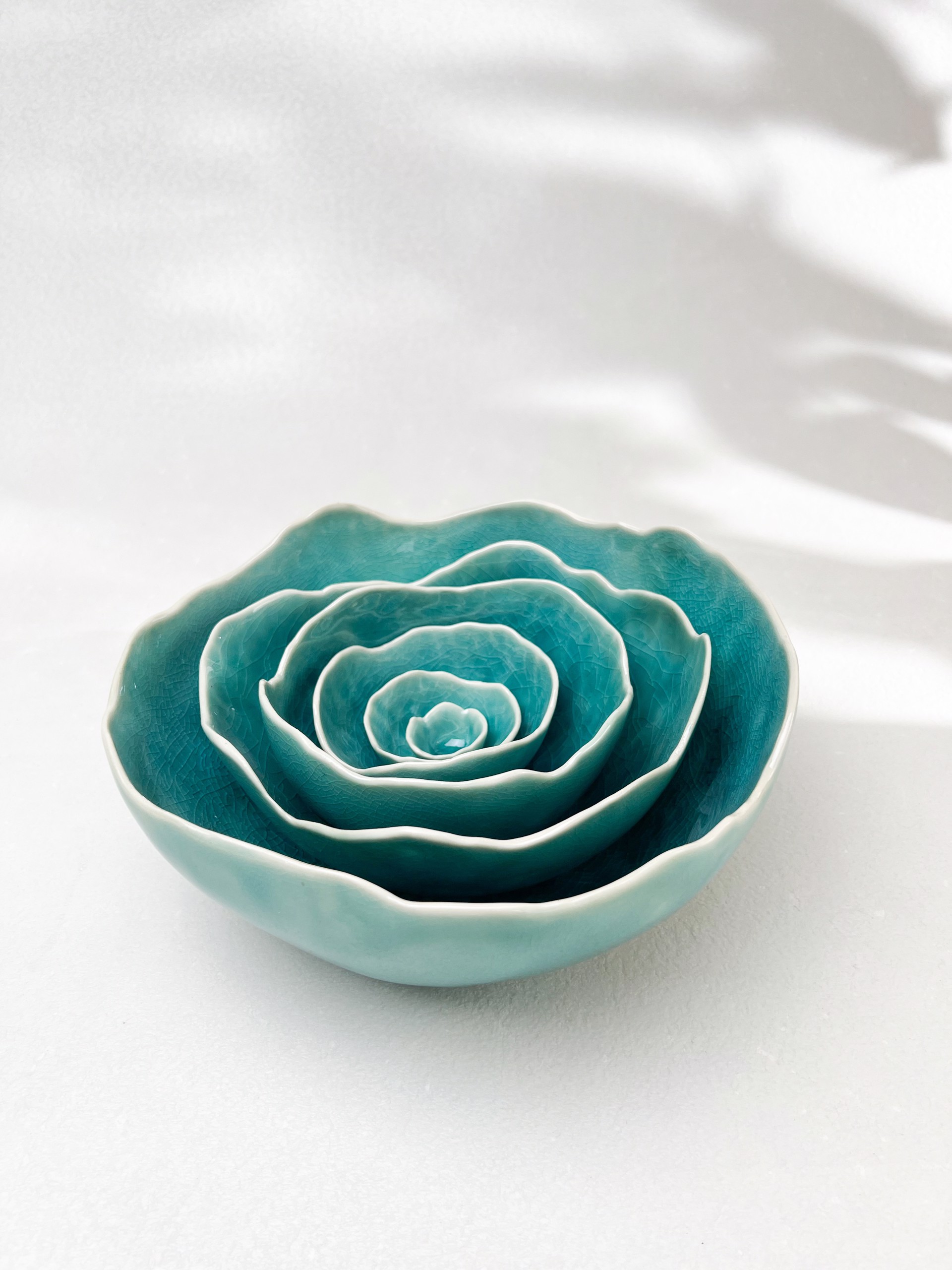 Nesting Bowls Set In Turquoise By Kate Tremel J Petter Galleries