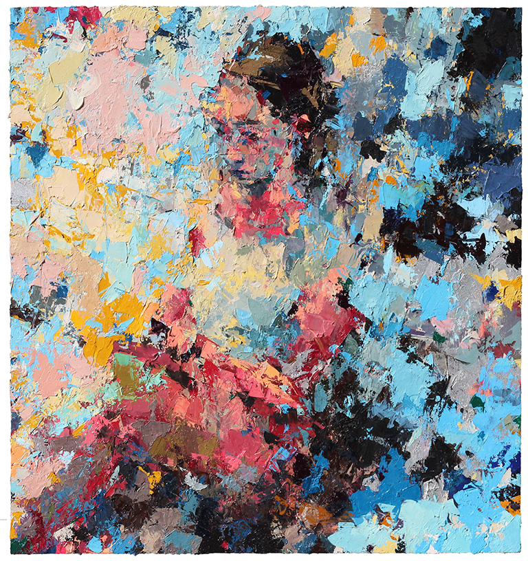 "Slower, Louder, Breathe," 2013, oil on canvas, 30 x 28 in.