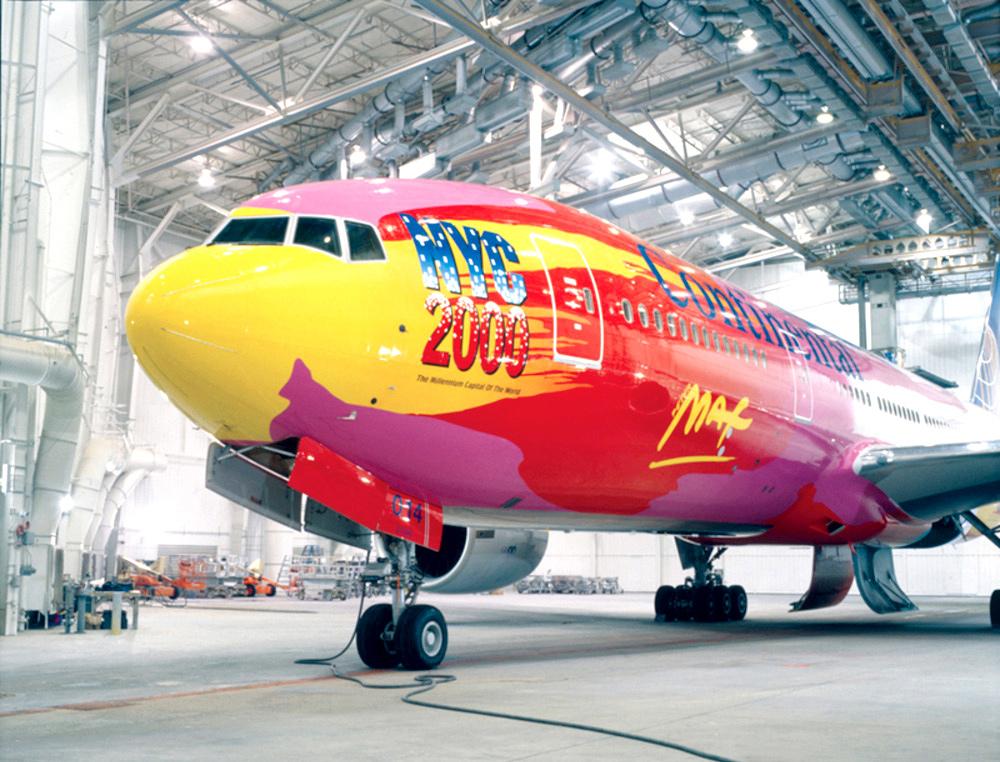 Airplane decorated by Peter Max