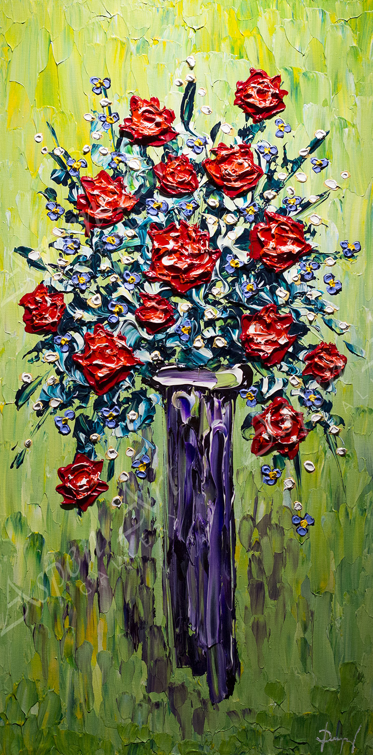 Vase of Rose Delights 40x20