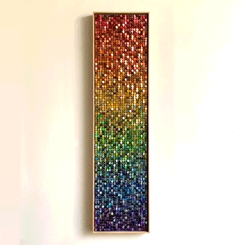 Recycled Rainbow Moving Mosaics by Hannah & Nemo