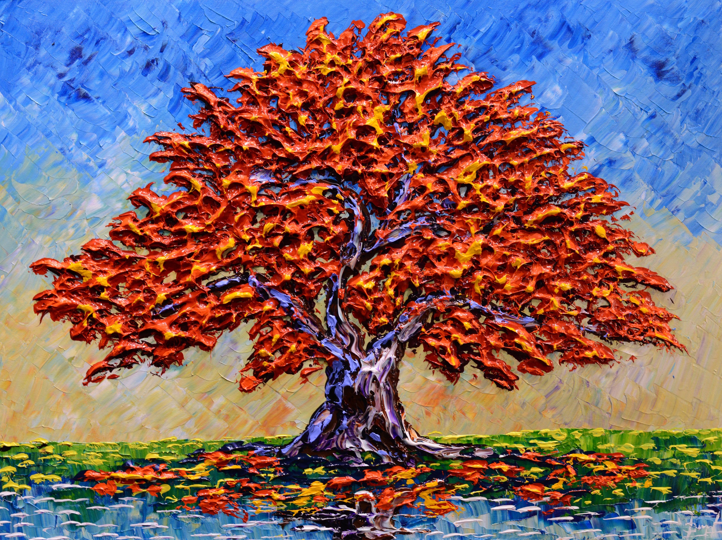 “Colorful Maple of Beautiful Autumn” 30x40