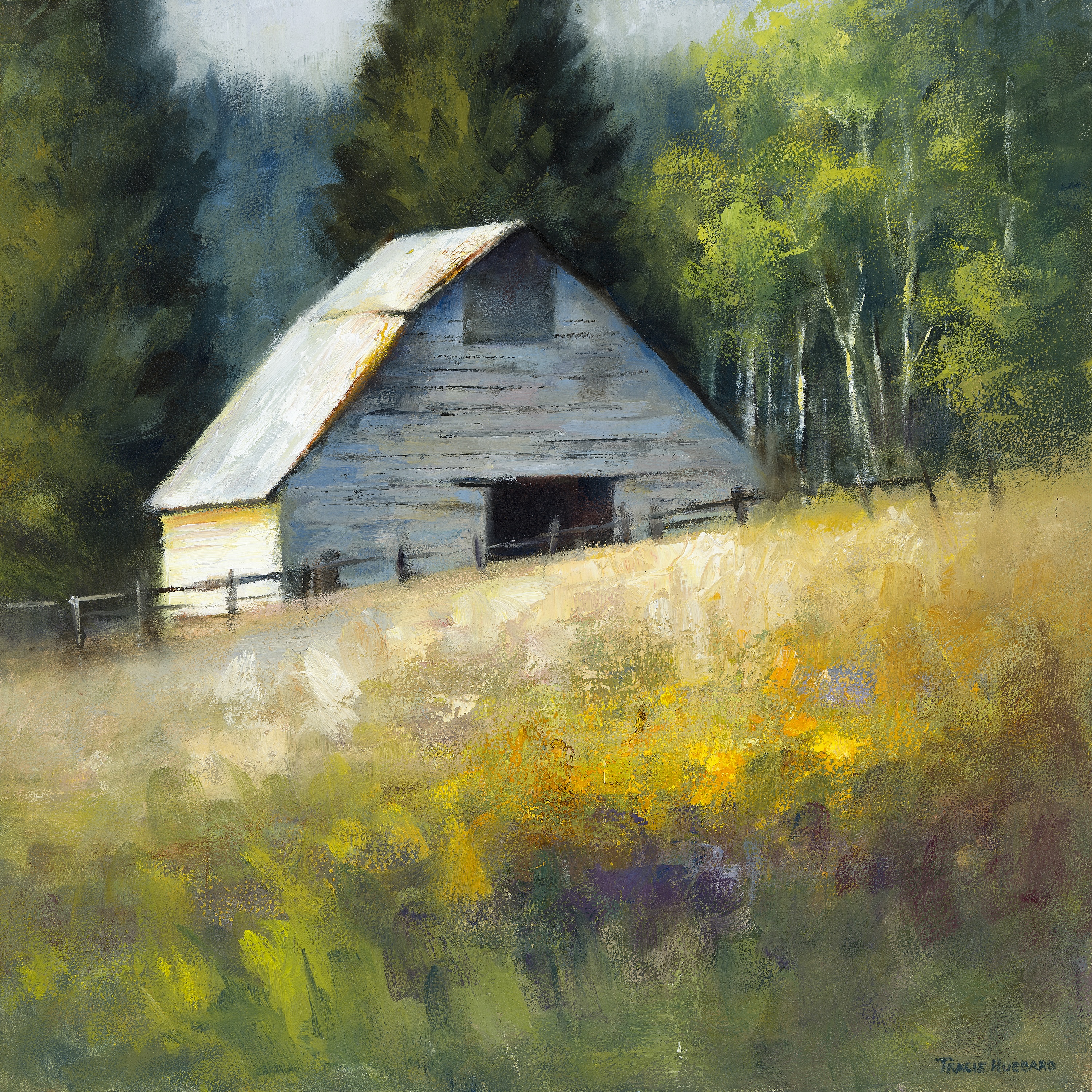 Tracie Hubbard, White Barn in Idaho