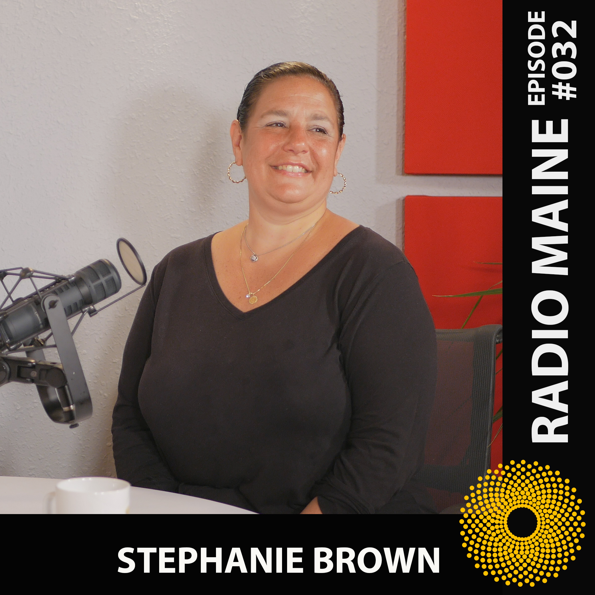 Restauranter Stephanie Brown being interviewed on Radio Maine with Dr. Lisa Belisle