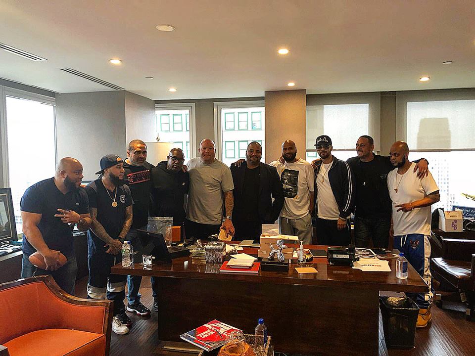 Michel hanging out with hip hop’s biggest names including rapper Fat Joe and J Cruz.