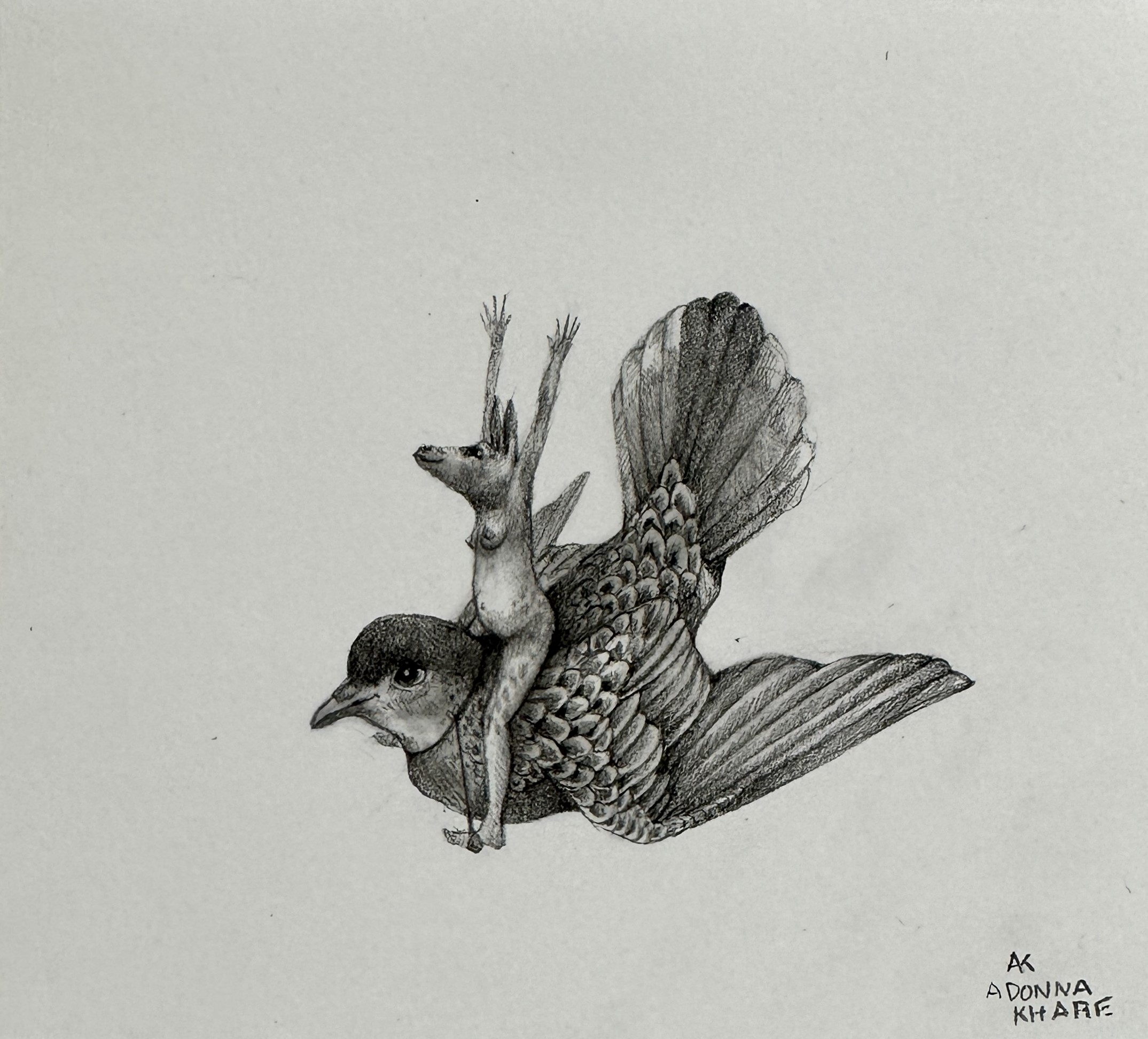 Animal Riding Bird by Adonna Khare | ArtCloud