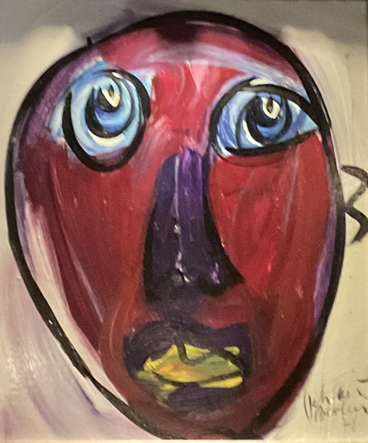 face-with-purple-nose-by-peter-keil-artcloud