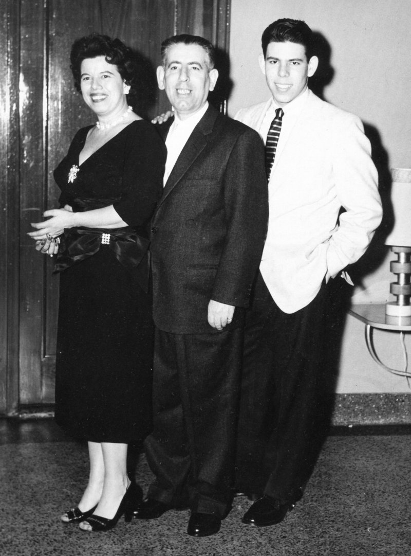 Peter Max as a young man with his parents