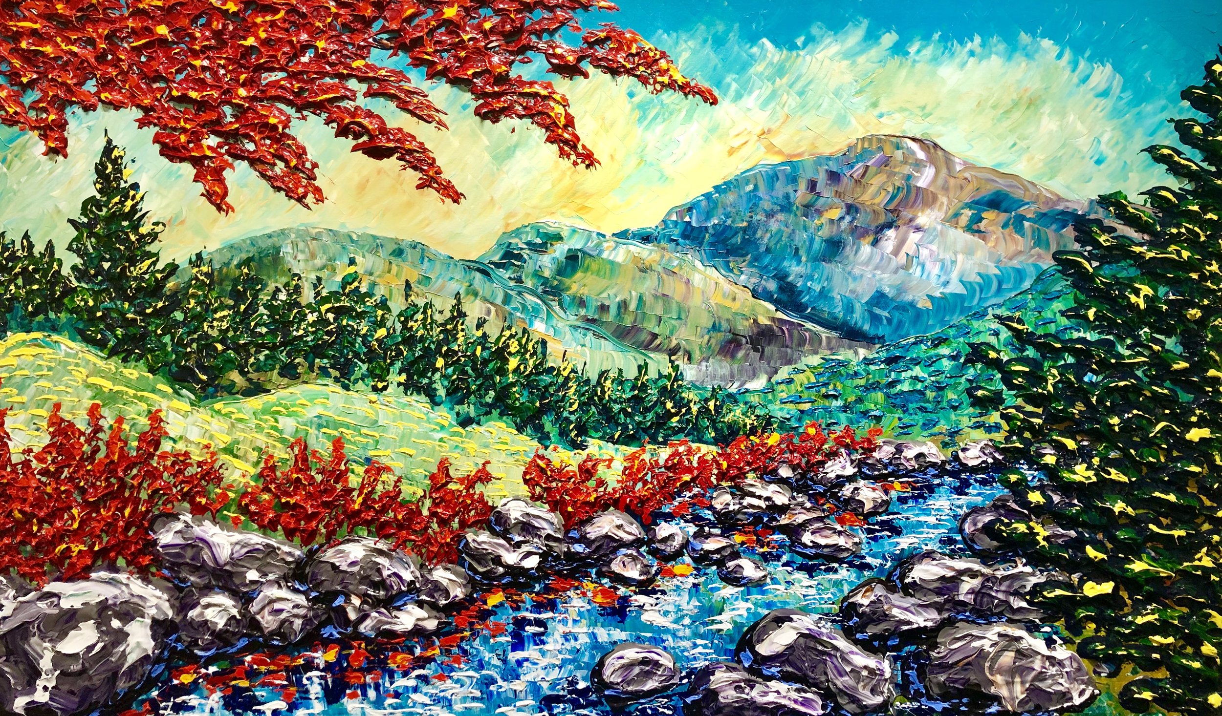 Dupuy ""Reflective waters of early Autumn" 36x60