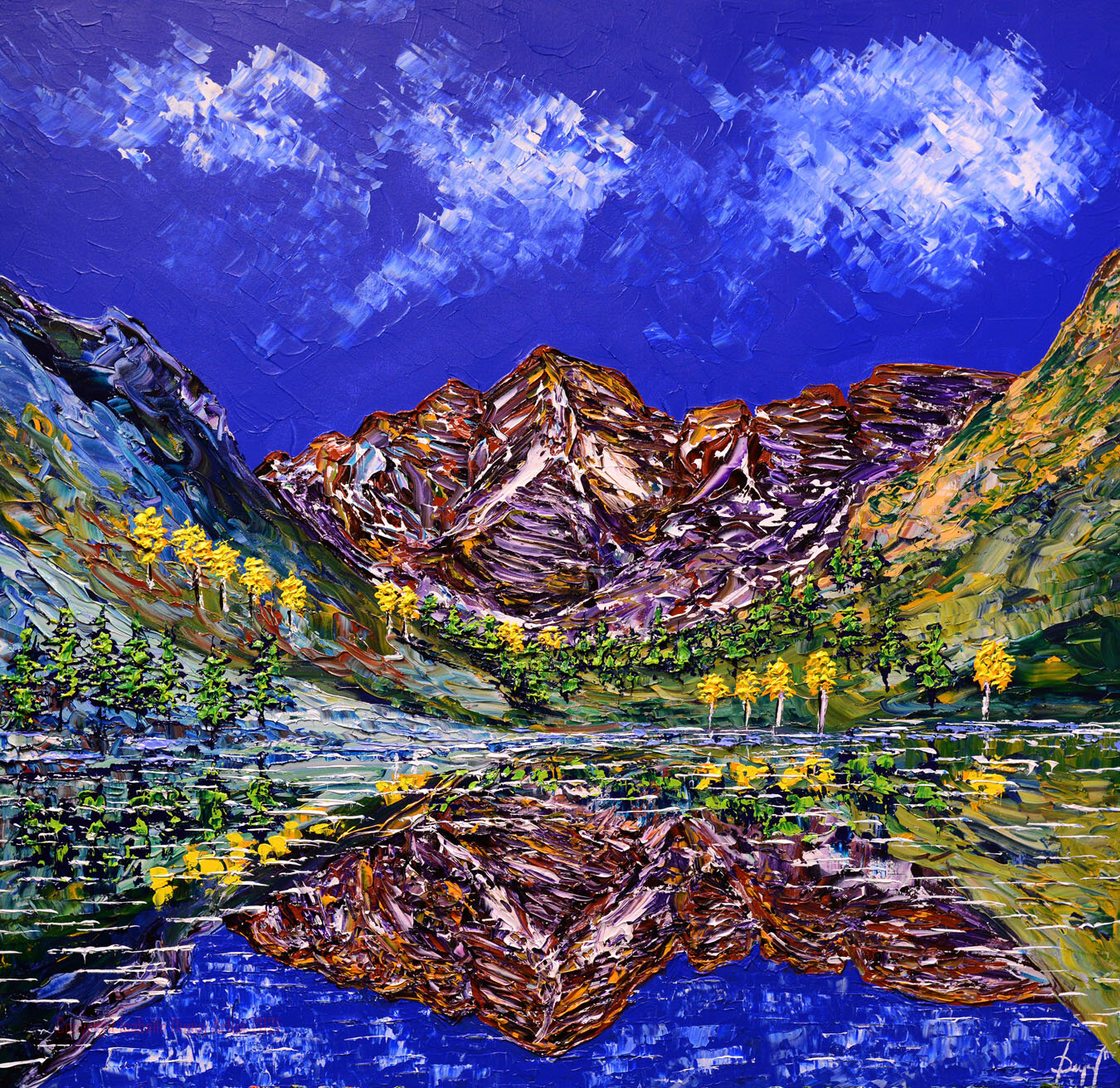 Colorful Daybreak at the Summit 48x48