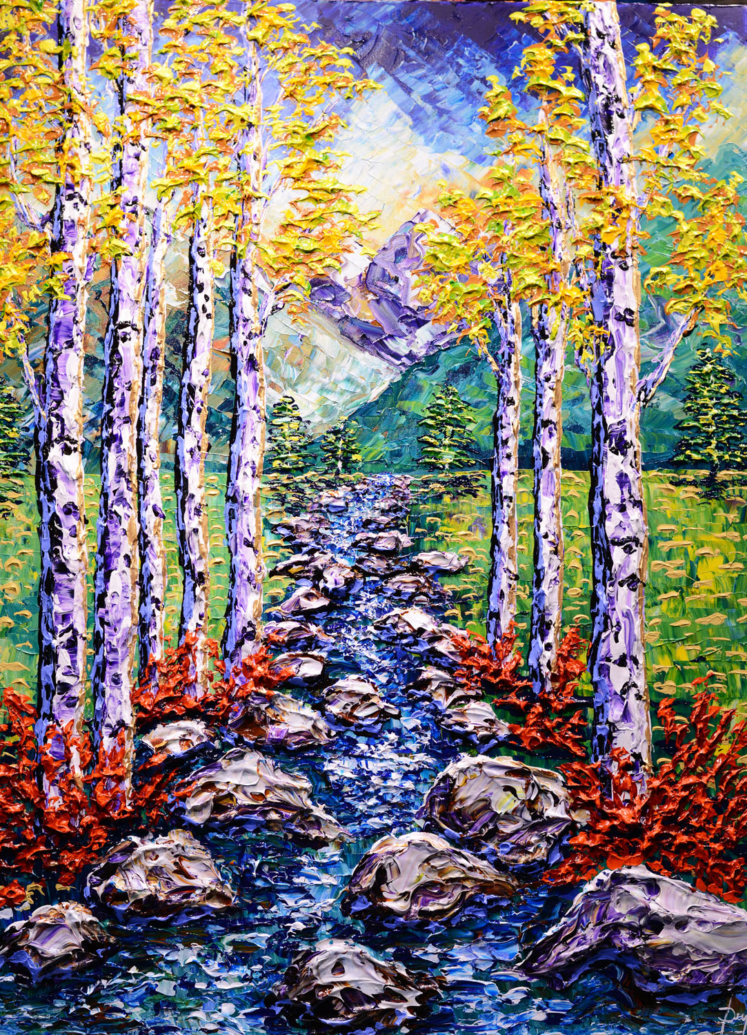 Streams of the Mountain Forest, 2018, 48x36