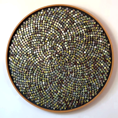 Yellow Rose Fibonacci Moving Mosaic by Hannah & Nemo