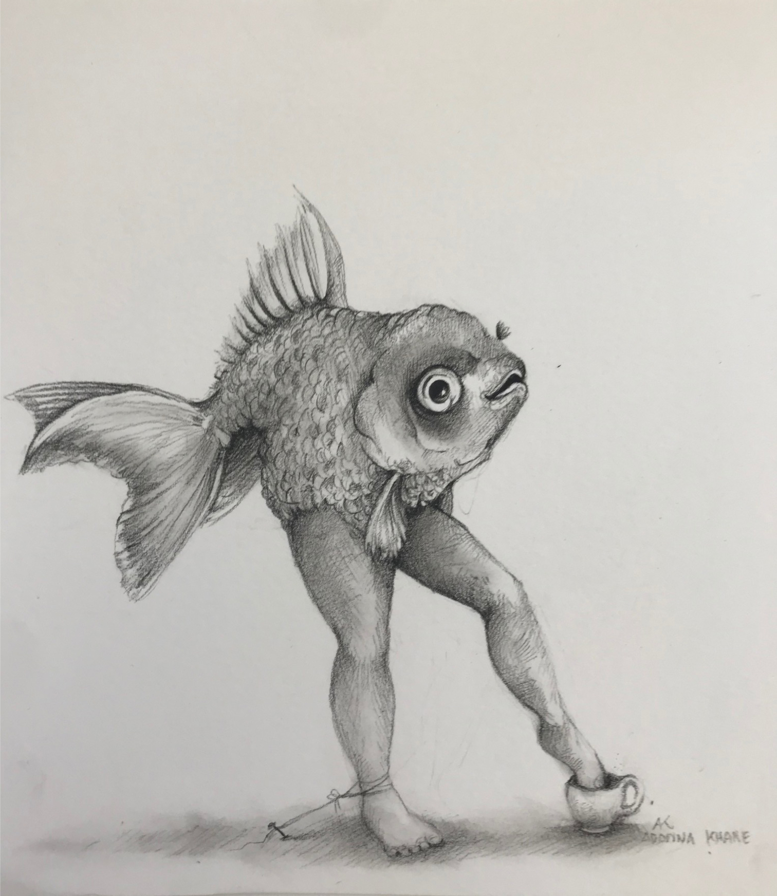 Goldfish with Legs by Adonna Khare ArtCloud