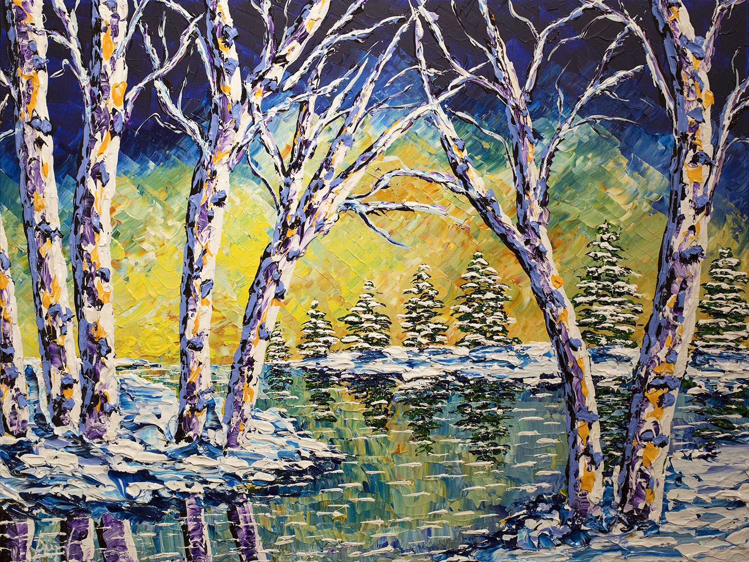 Winter melody of trees 30x40