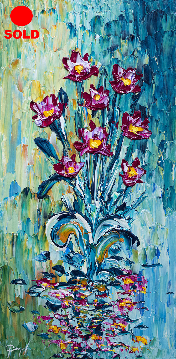Colorful Lotus of the Bright Waters 40x20