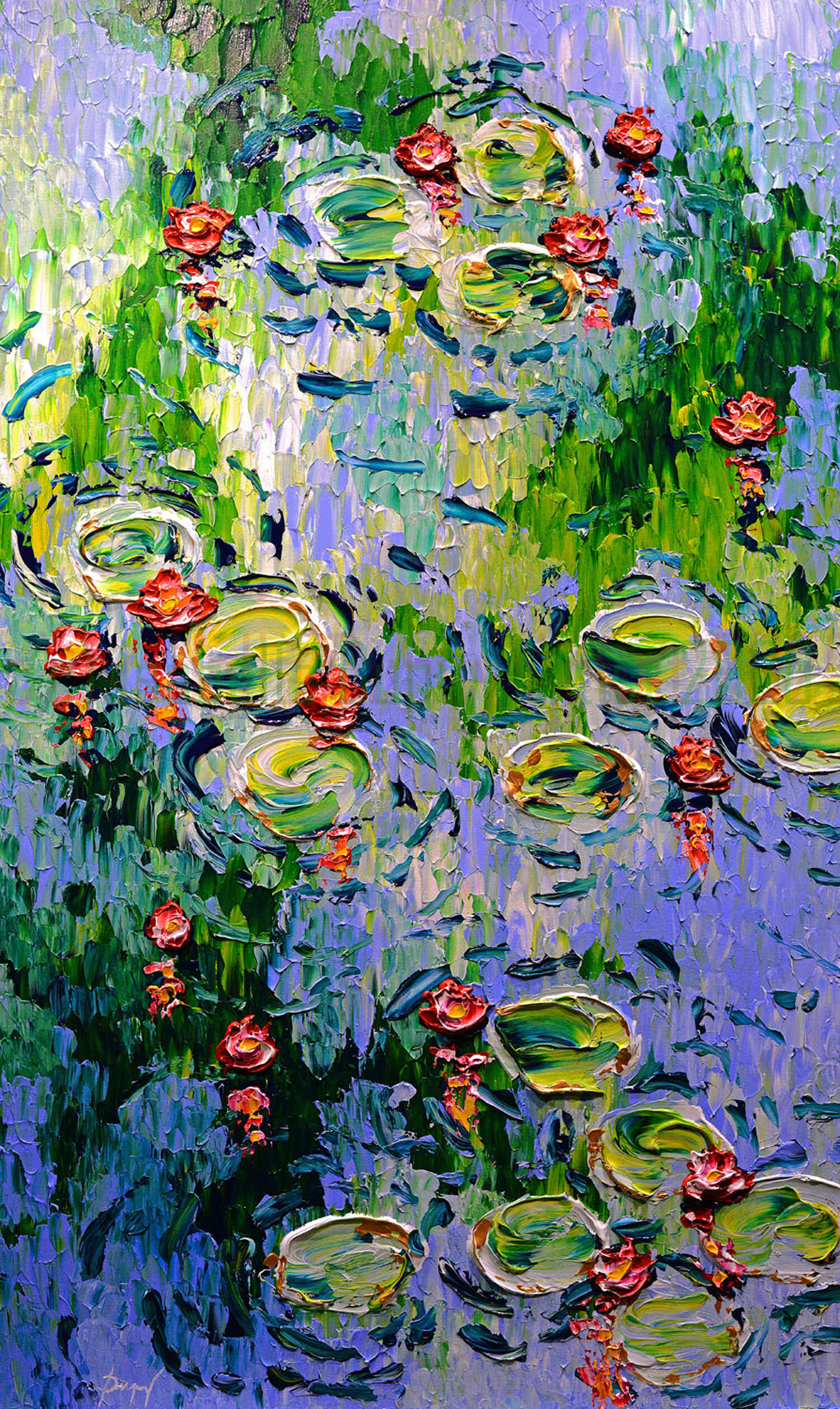 Spring Lilies of Colorful Waters 60x36