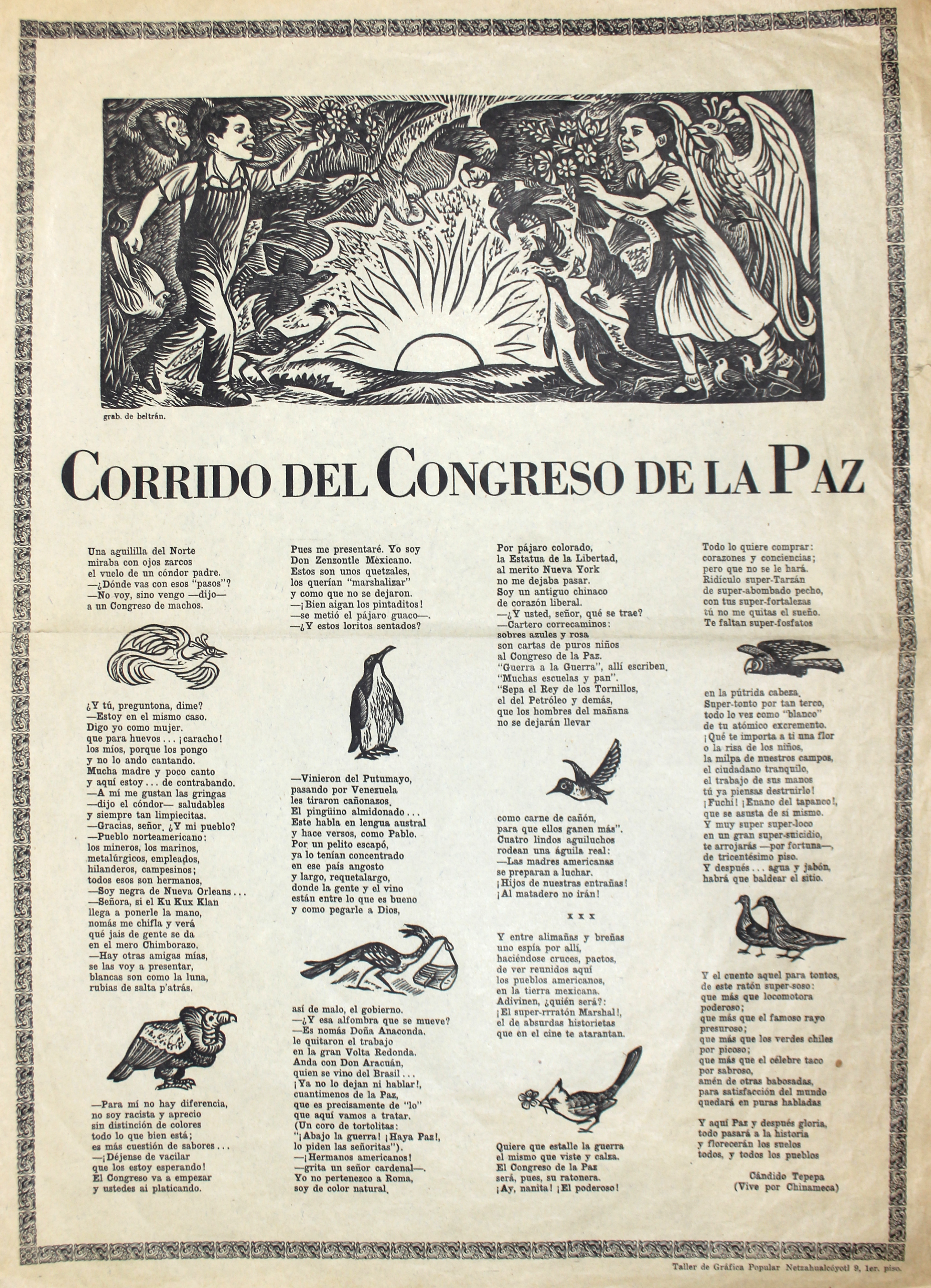 Corrido del Congreso de la Paz (Corrido of the Peace Congress) by Alberto  Beltrán (1923 - 2002) | ArtCloud