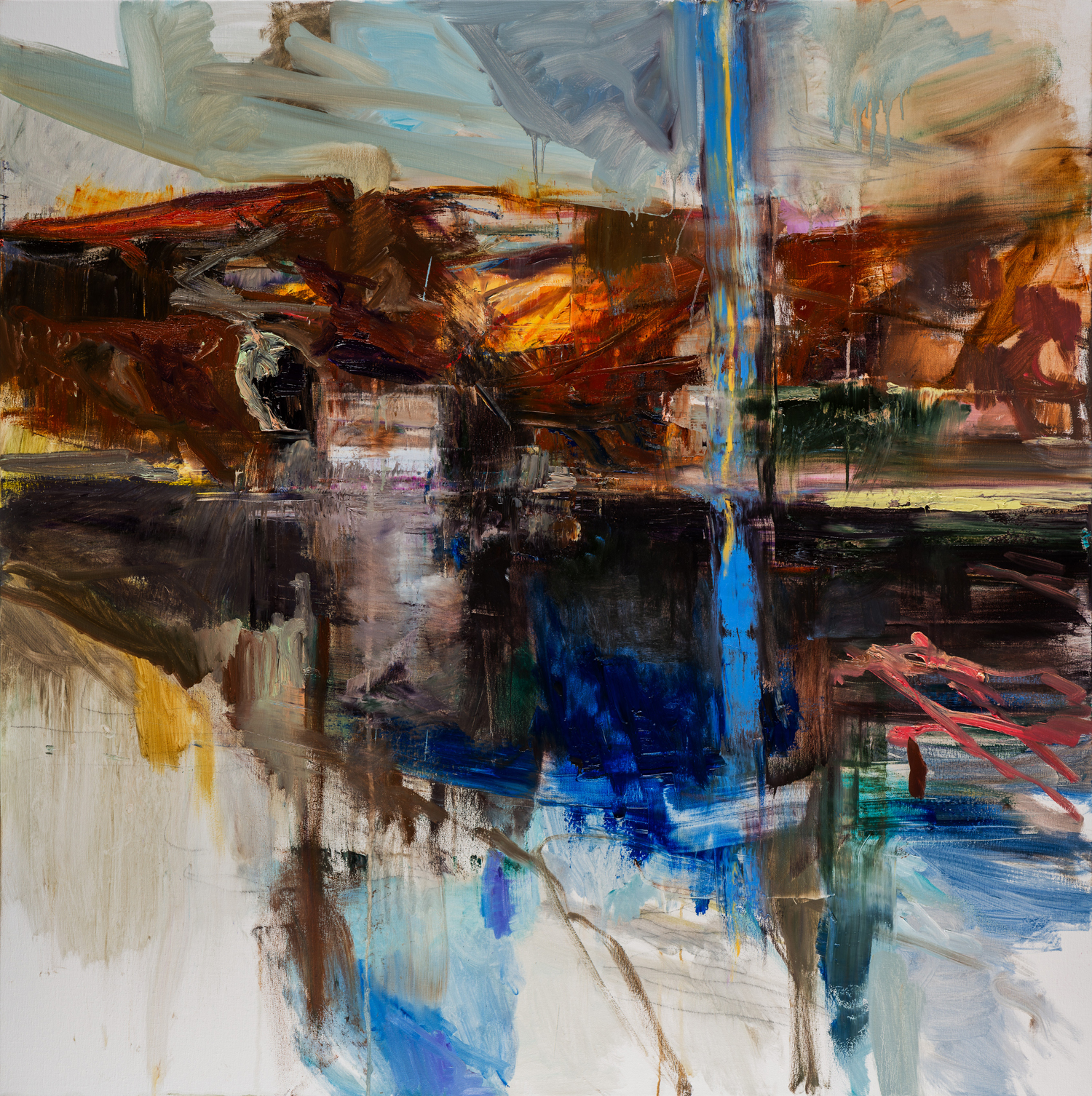 L'éclair lac, 2020 | Oil on canvas | 59 x 59 inches