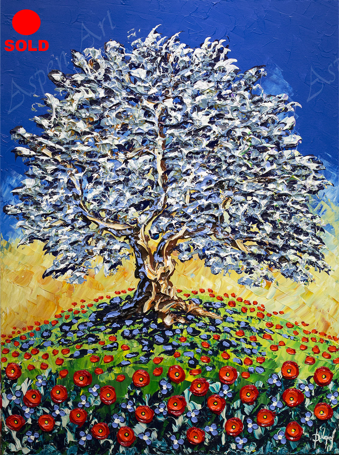 Olive Tree of Colorful Delight 40x30