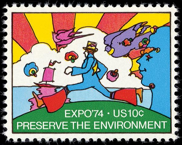 US stamp designed by Peter Max
