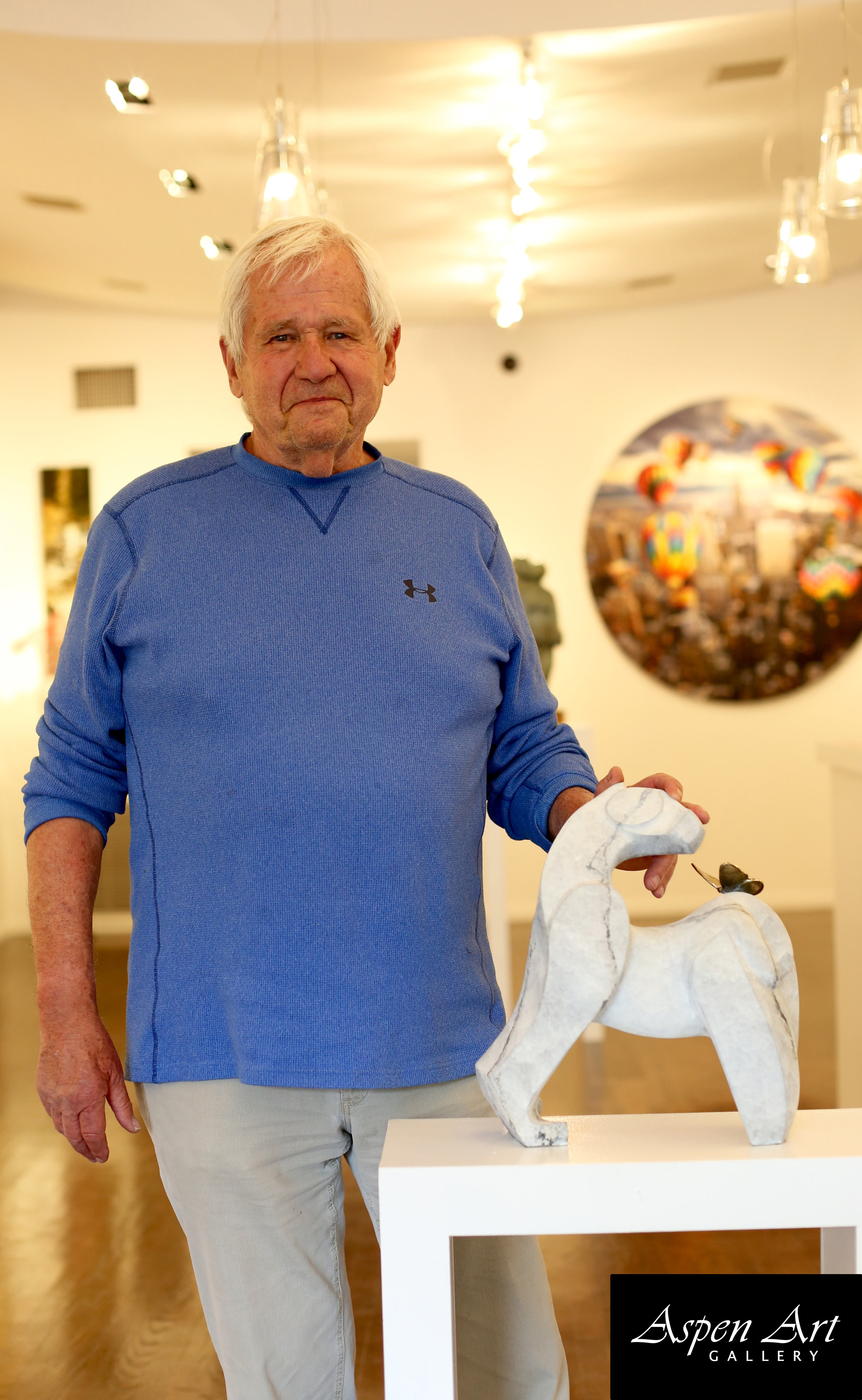 Mark Yale Harris during one of his visits at the Aspen Art Gallery