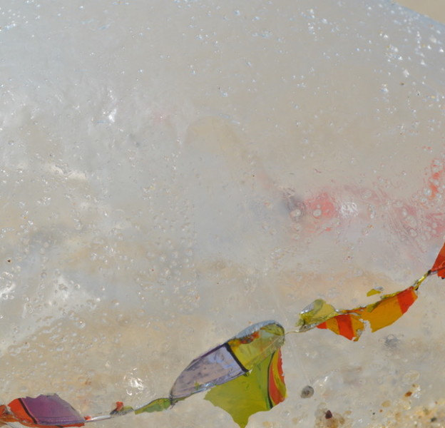 Laura Lobdell close up photograph of balloon on beach