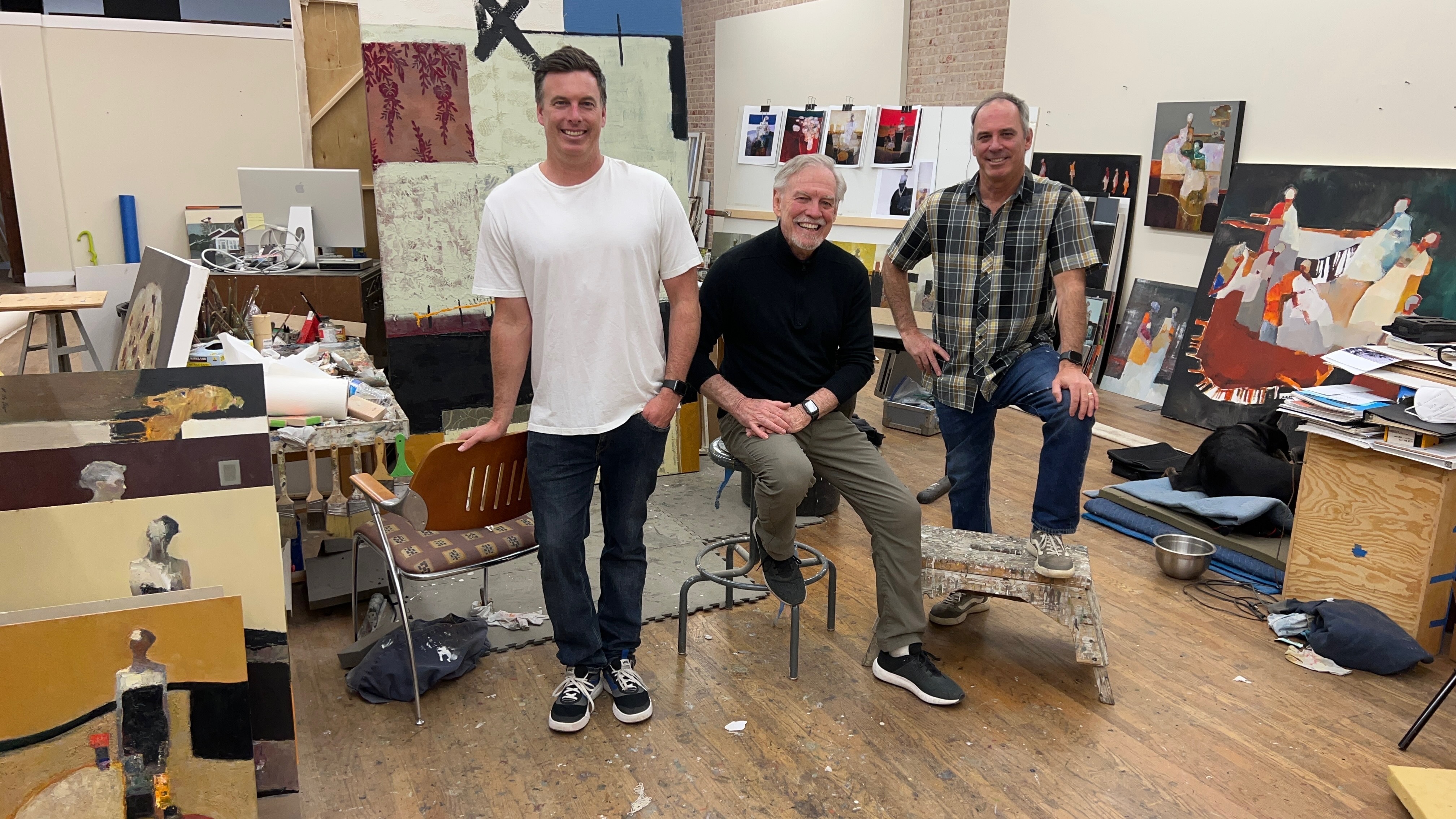 Dan McCaw, Danny McCaw, and John McCaw in the studio