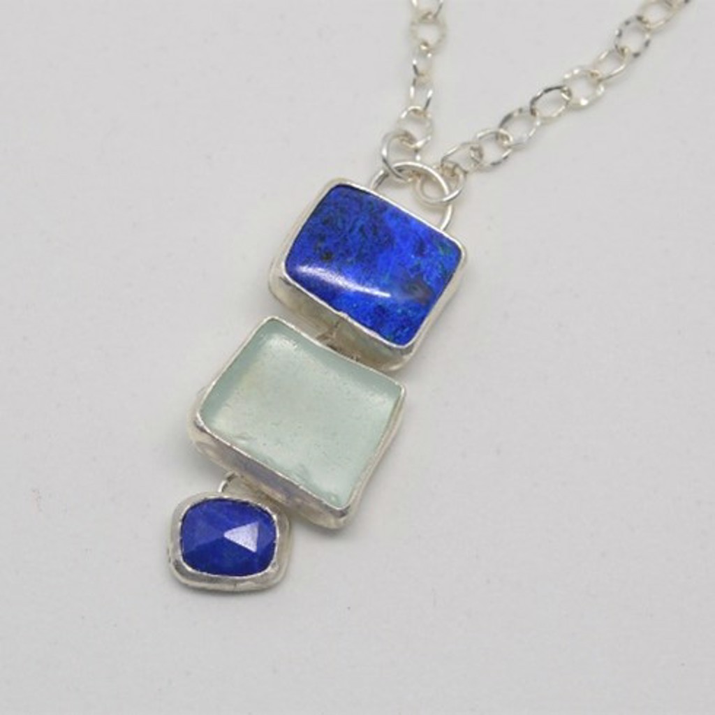 Lapis And Sea Glass by Leigh Griffin