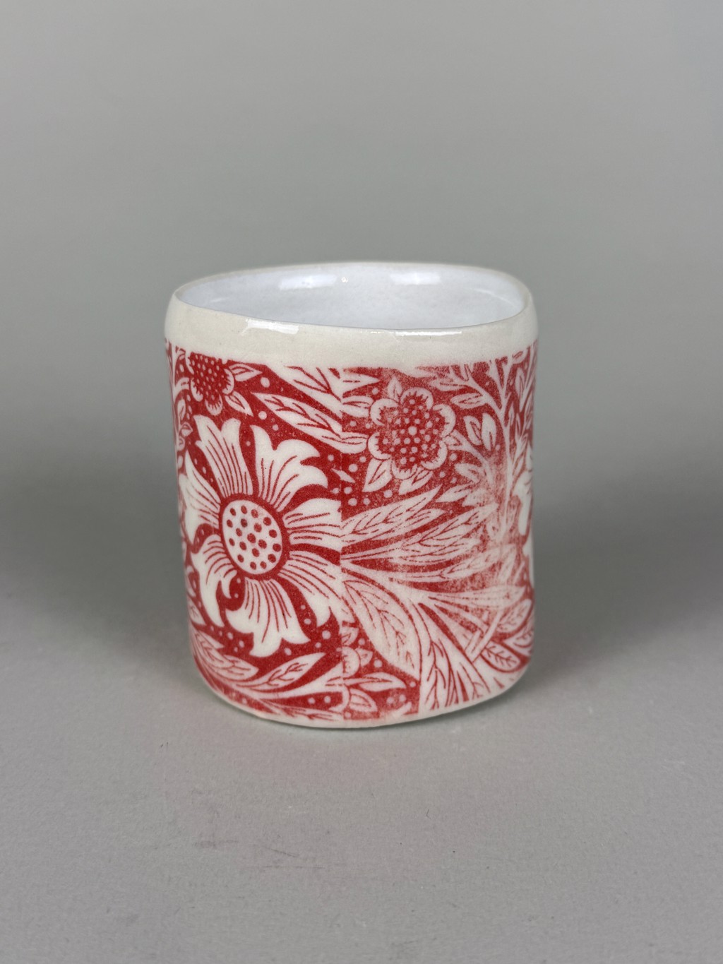 Red floral cup by James Garnett