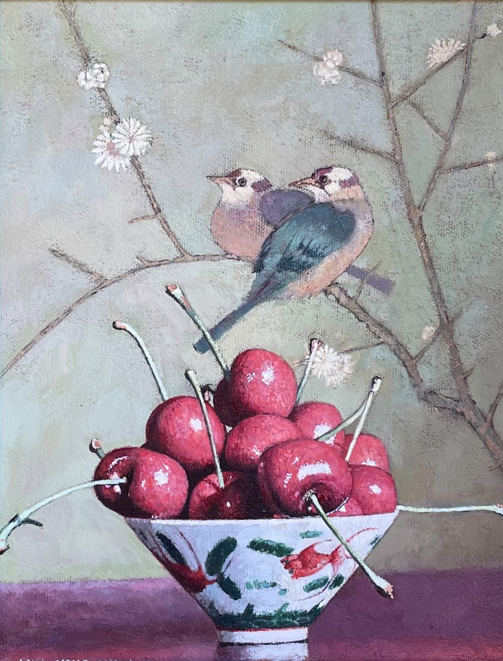 Two Birds and Cherries, Song Dynasty by Yin Yong Chun