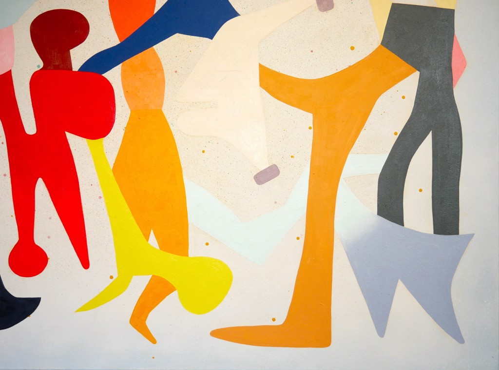 "Social" Colorful Pastel Contemporary Abstract Painting by Peter Healy