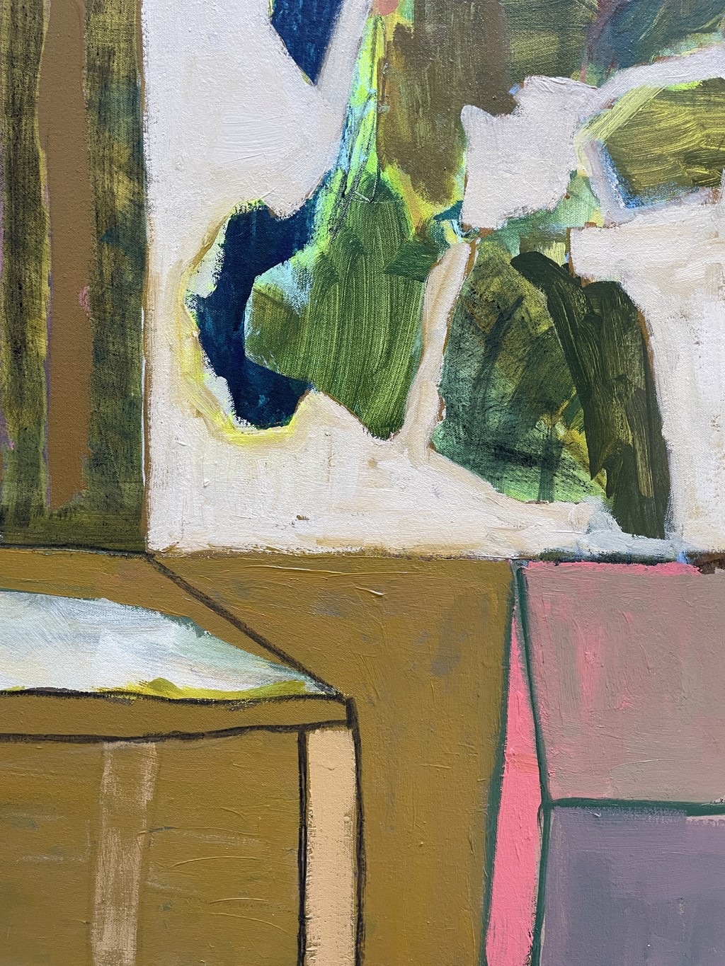 Flowers with Table and Chair by Rachael Van Dyke