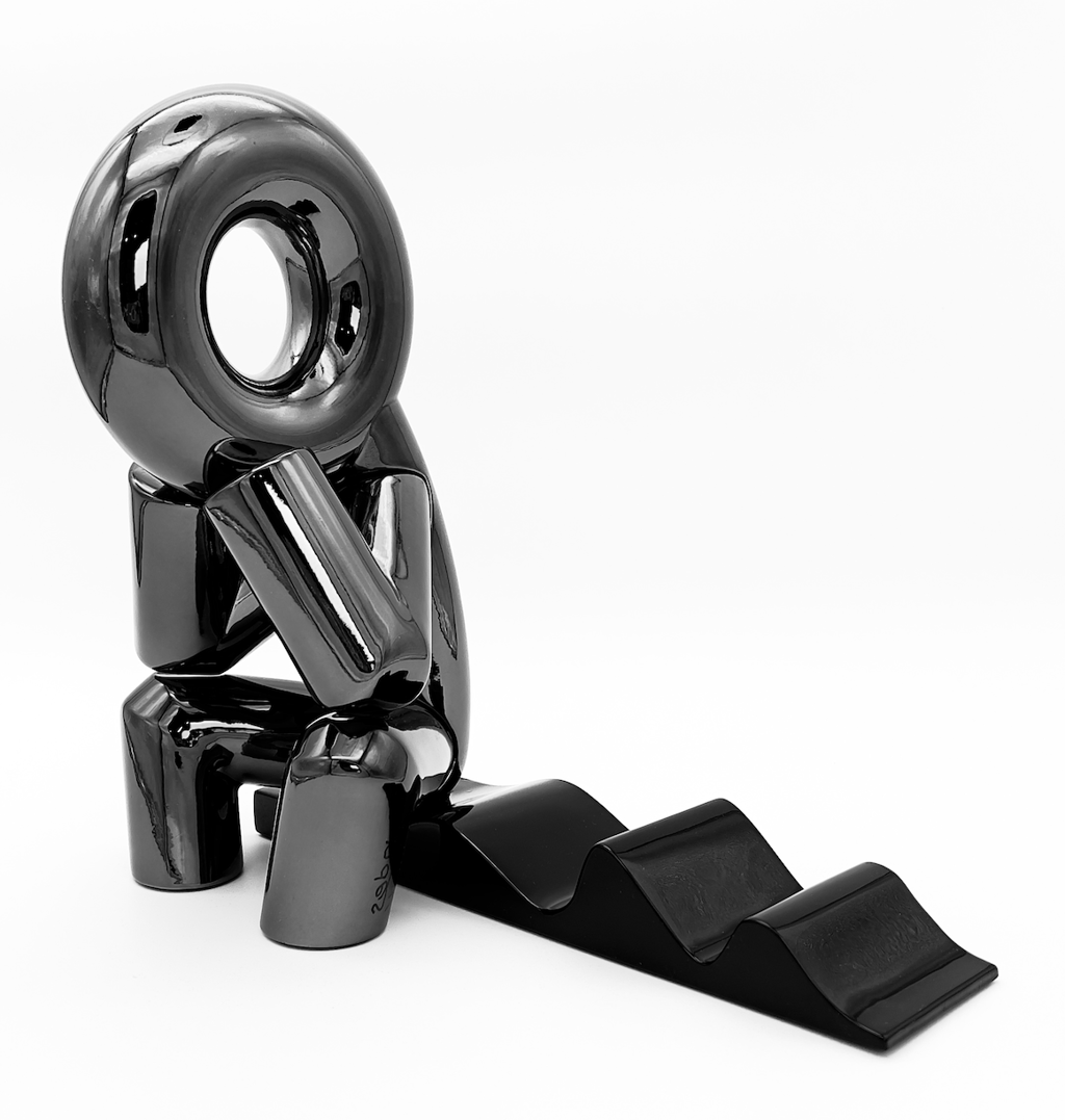 The Thinker Black Chrome by Lina Condes | GGA GALLERY