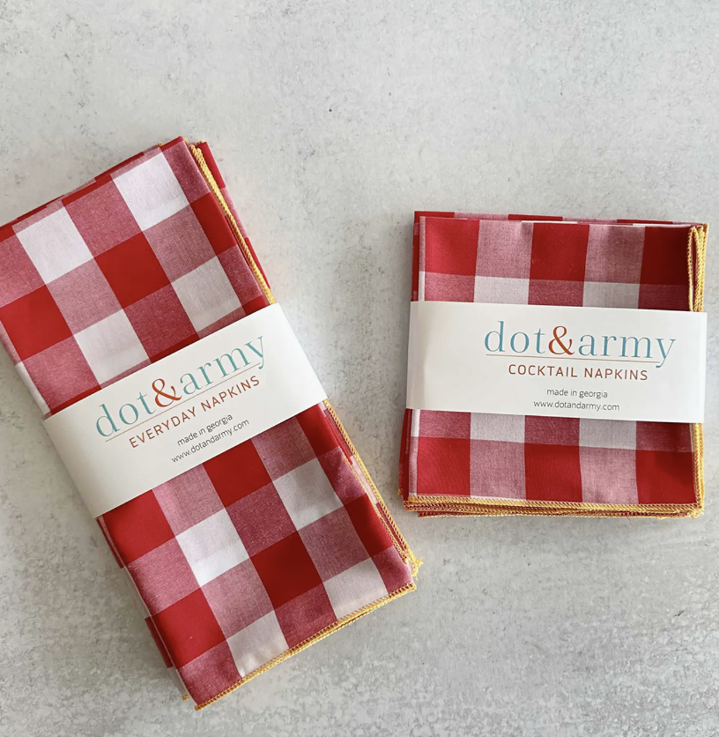 Dot and Army Cloth Napkins