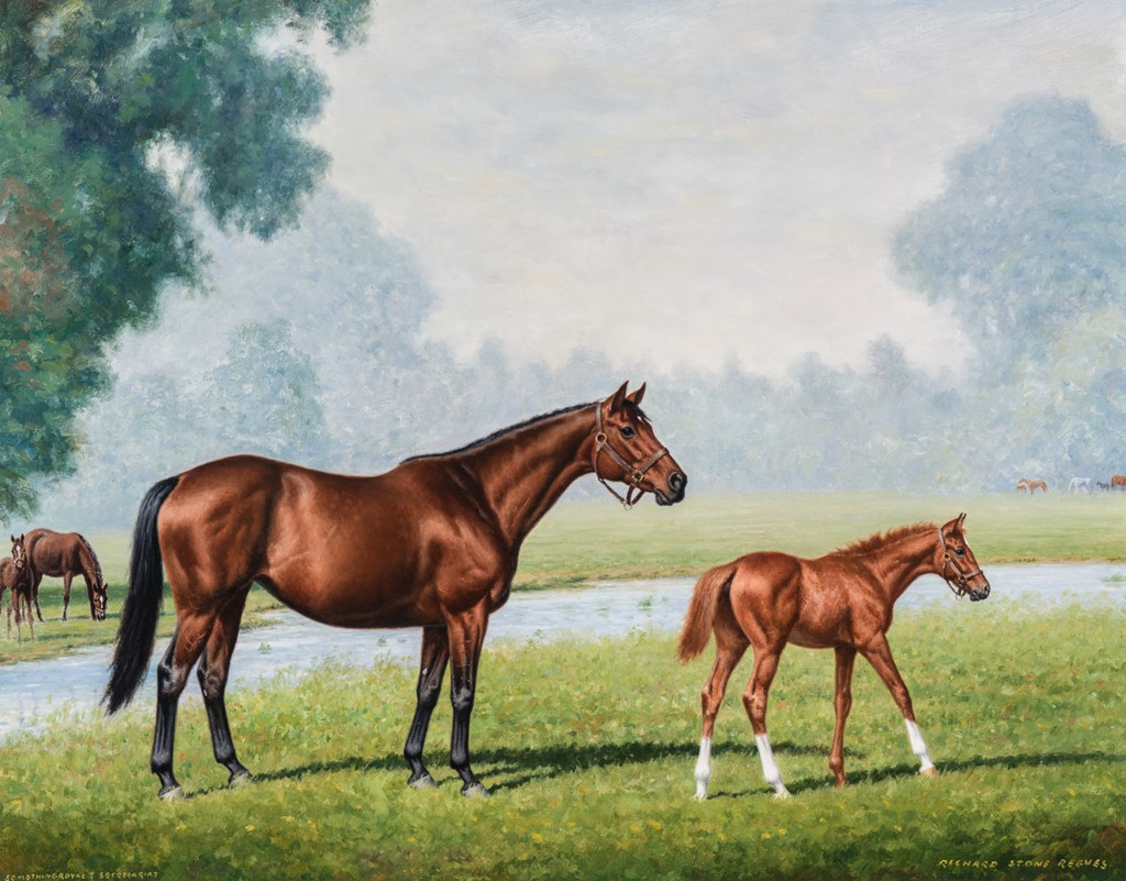 Somethingroyal and Secretariat in 1970 by Richard Stone Reeves