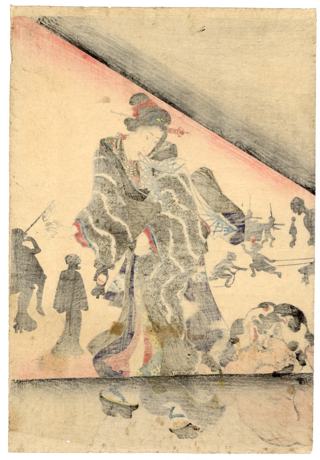 Beauties Returning from the Bath on a Spring Night by Kunisada