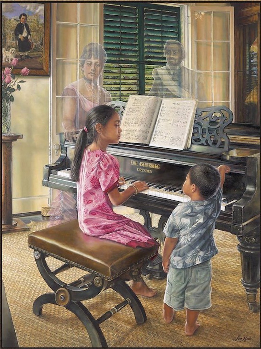 Emma - Ola ka Leo Hone I Emalani (FRAMED) by Leohone Magno