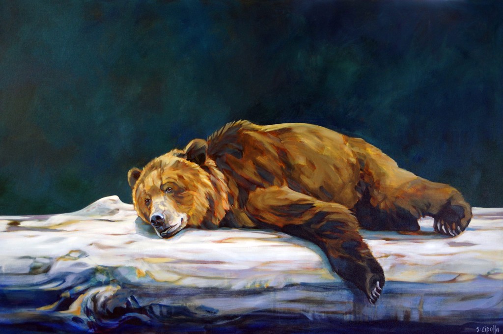 Log Bear Chillin by SUSIE CIPOLLA