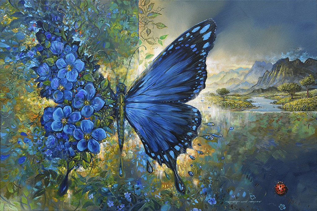Blue Rebirth by Robert Lyn Nelson | Lahaina Galleries