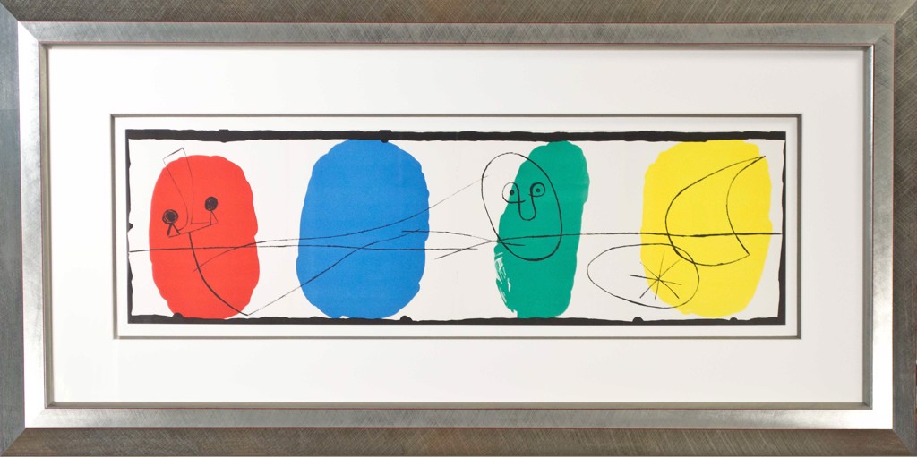 Miro/Artigas Sculpture in Ceramic (double sided) 4 Lithographs on