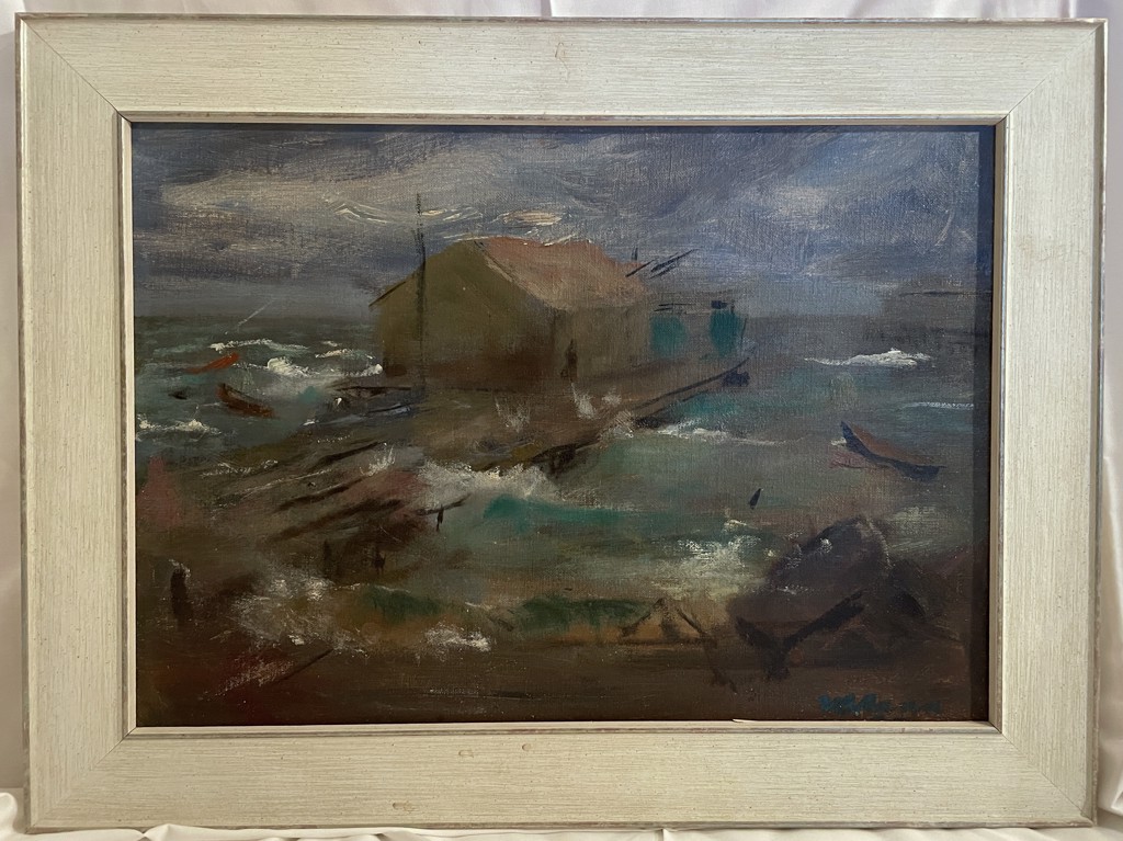 Boat in a Storm, Provincetown by Vollian Rann