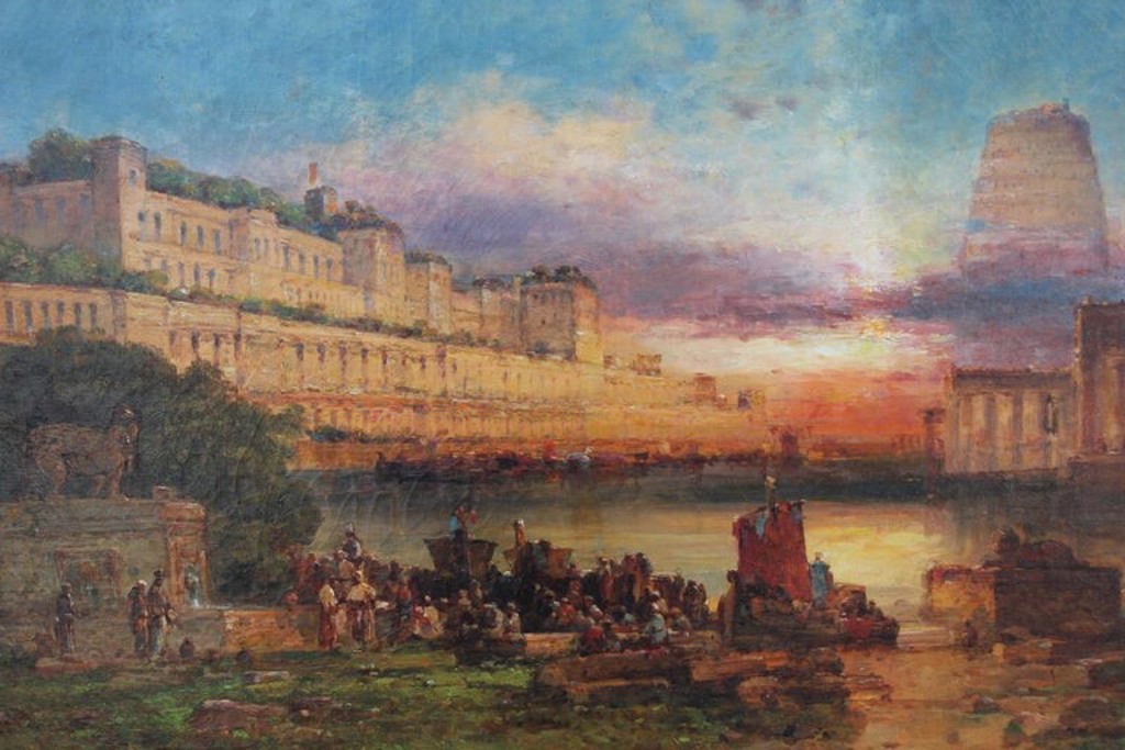 Tonalist Ancient Cityscape Painting by Andrew Melrose