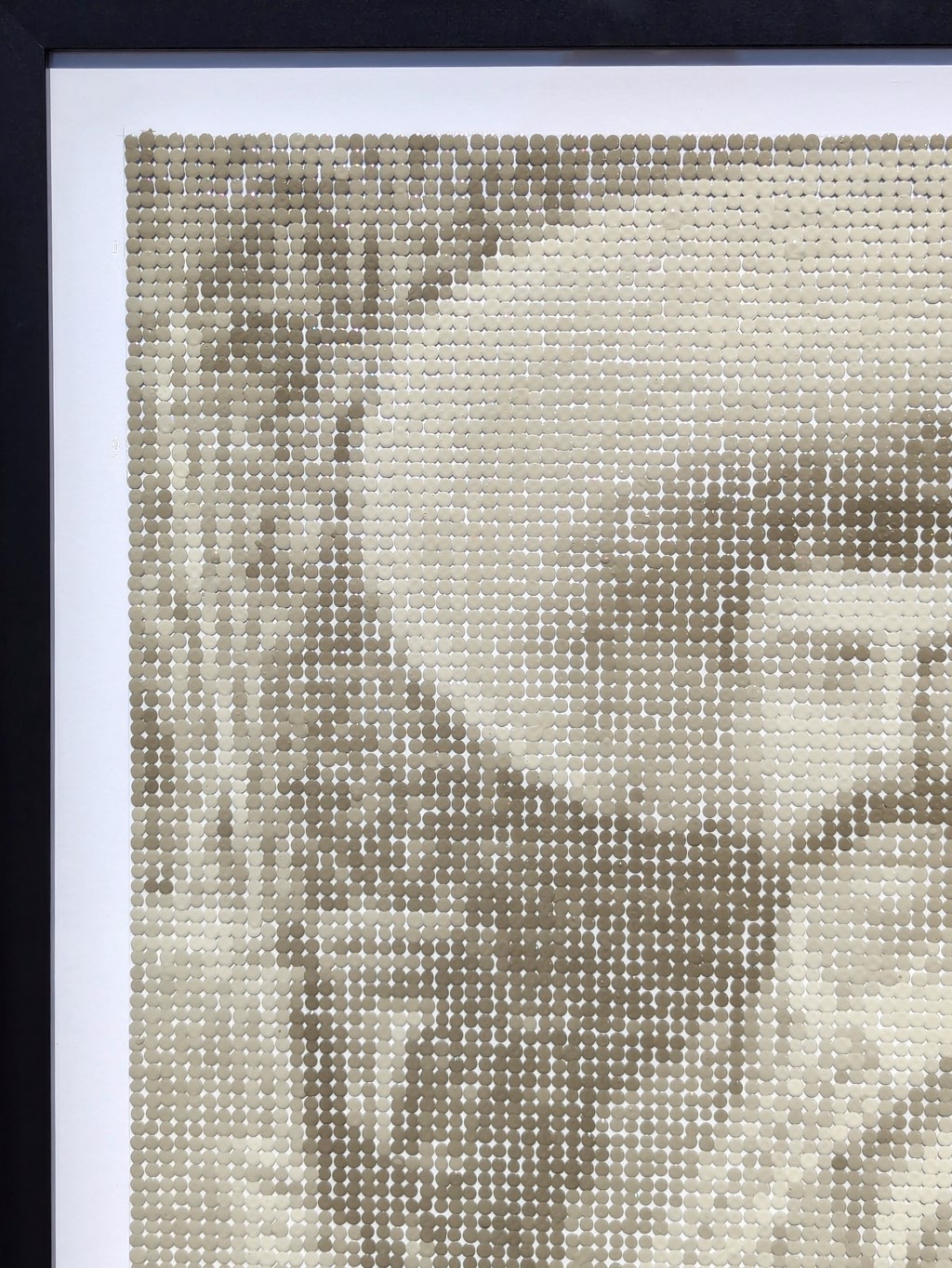 "Viva Zapata" Contemporary Black & Tan Mexican Revolutionary Pixelated Portrait by Francisco Vital