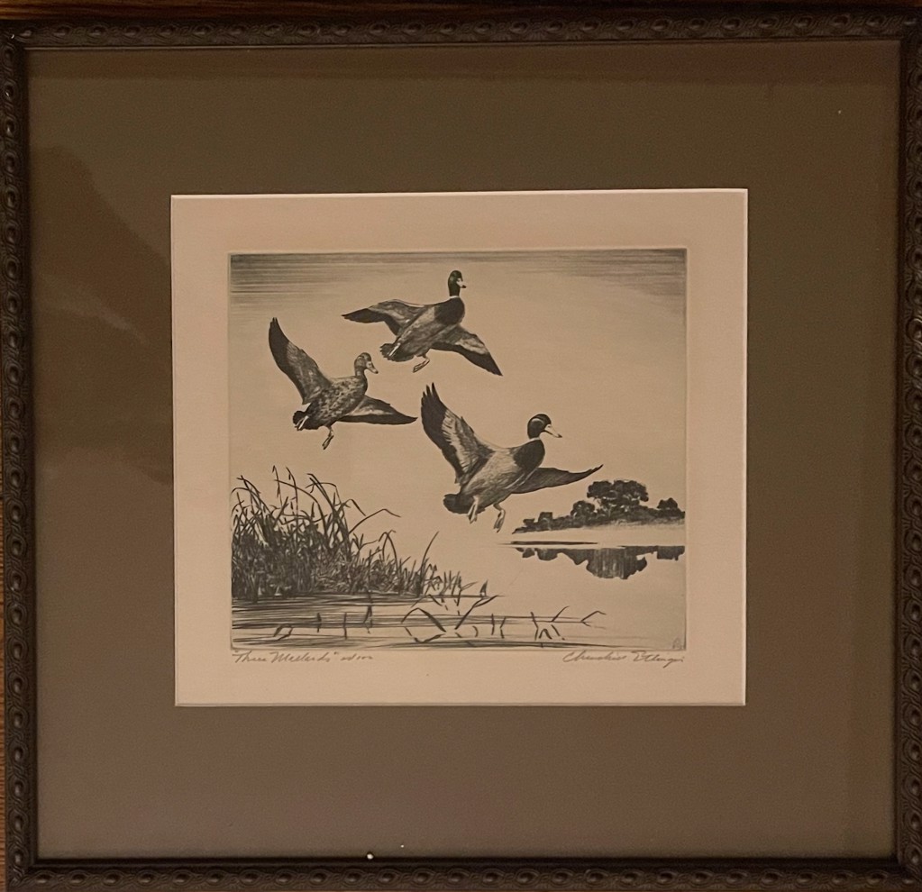 Three Mallards by Churchill Ettinger
