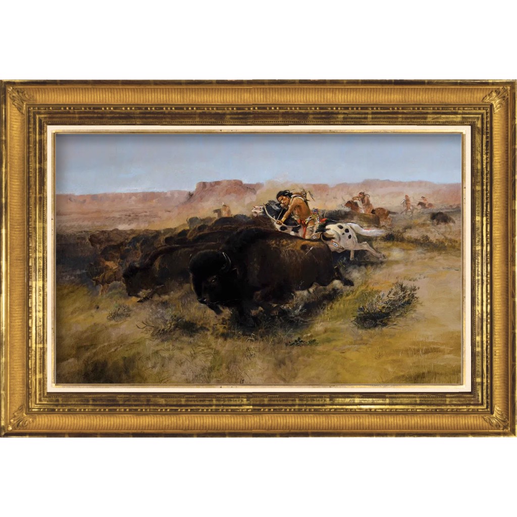 BUFFALO HUNT #7 by Charles M. Russell [1864-1926] | Montana Trails