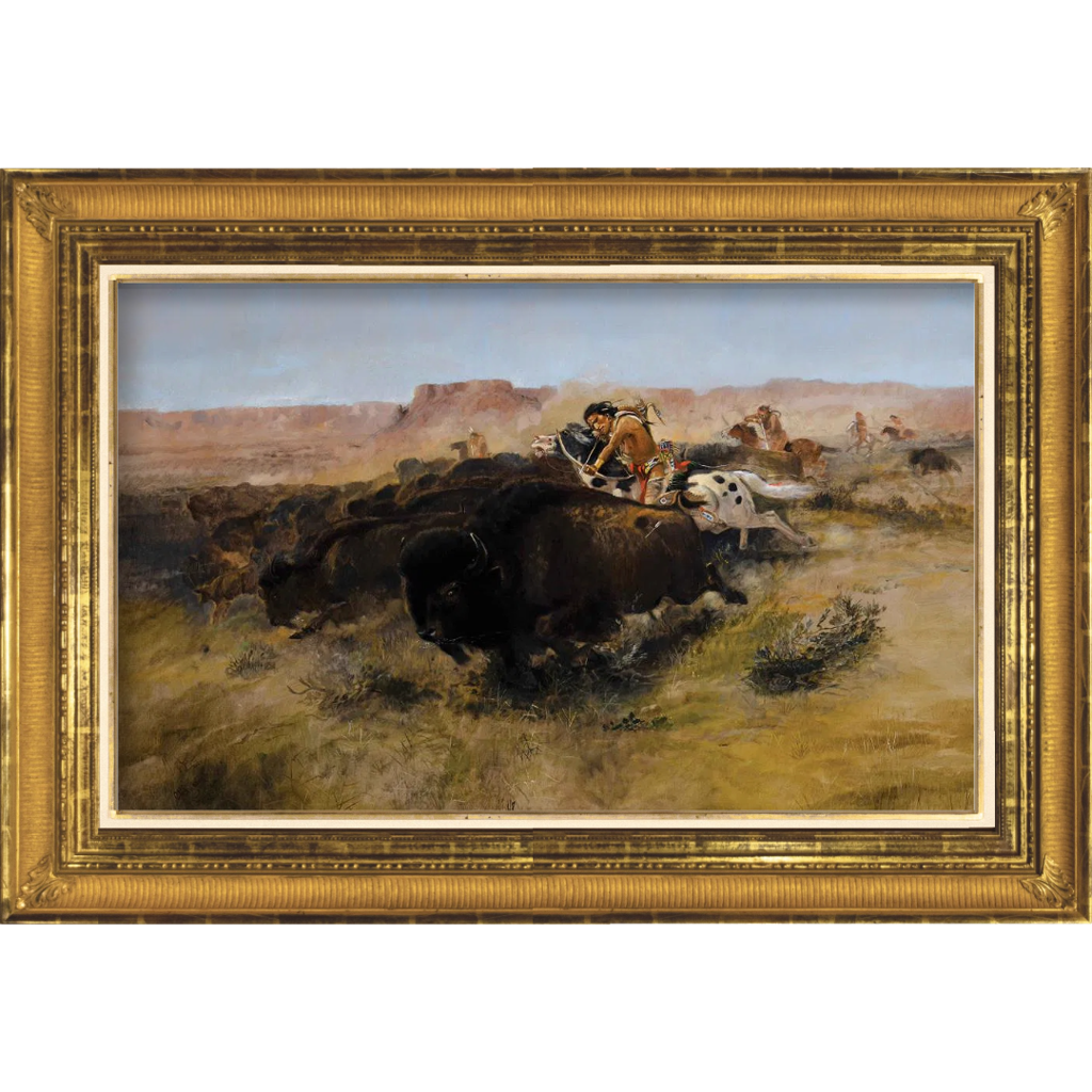 BUFFALO HUNT #7 by Charles M. Russell [1864-1926] | Montana Trails