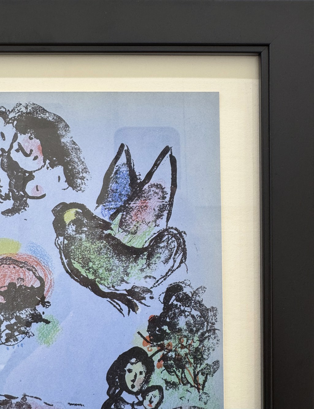 Marc Chagall、La Lune noire、超希少画集より、新品額装付 Nocturne at Vence by Marc Chagall | Art Leaders Gallery