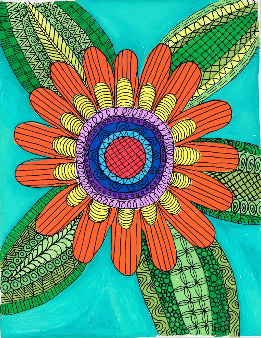 アート・デザイン・音楽 INTERNATIONAL Floral ART   PAGEONE Orange Fantasy Flower by Robin Jones | Gateway Arts
