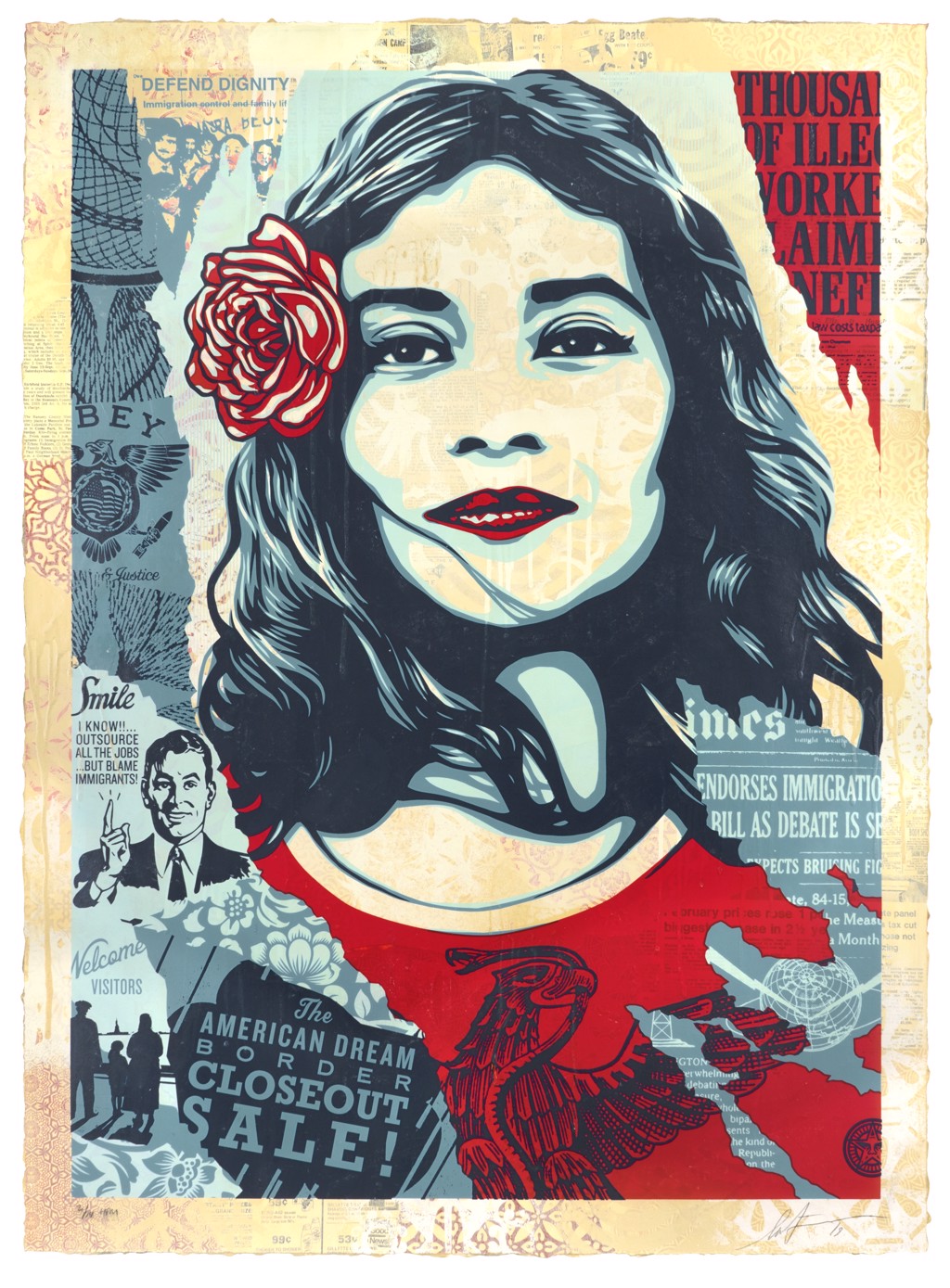 OBEY スキャットウーマン　ポスター OBEY Stay Up Girl - Obey Giant