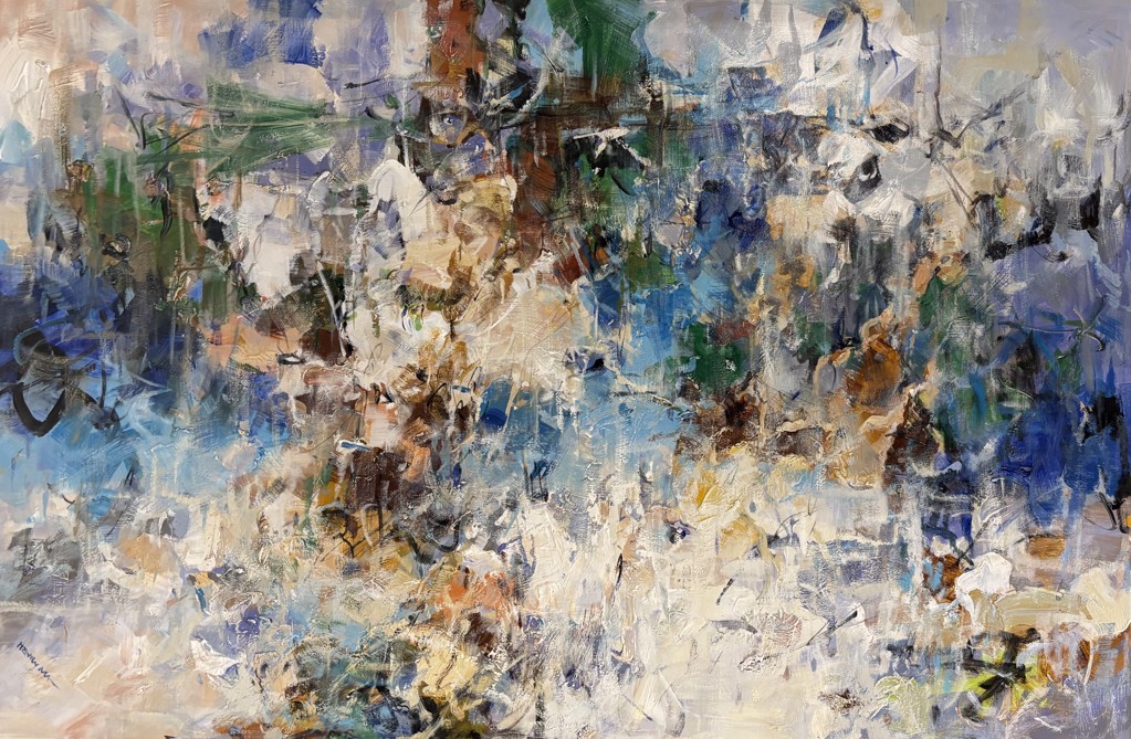 ABSTRACT WITH BLUES by HENRY MA
